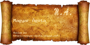 Magyar Ágota névjegykártya
