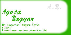 agota magyar business card